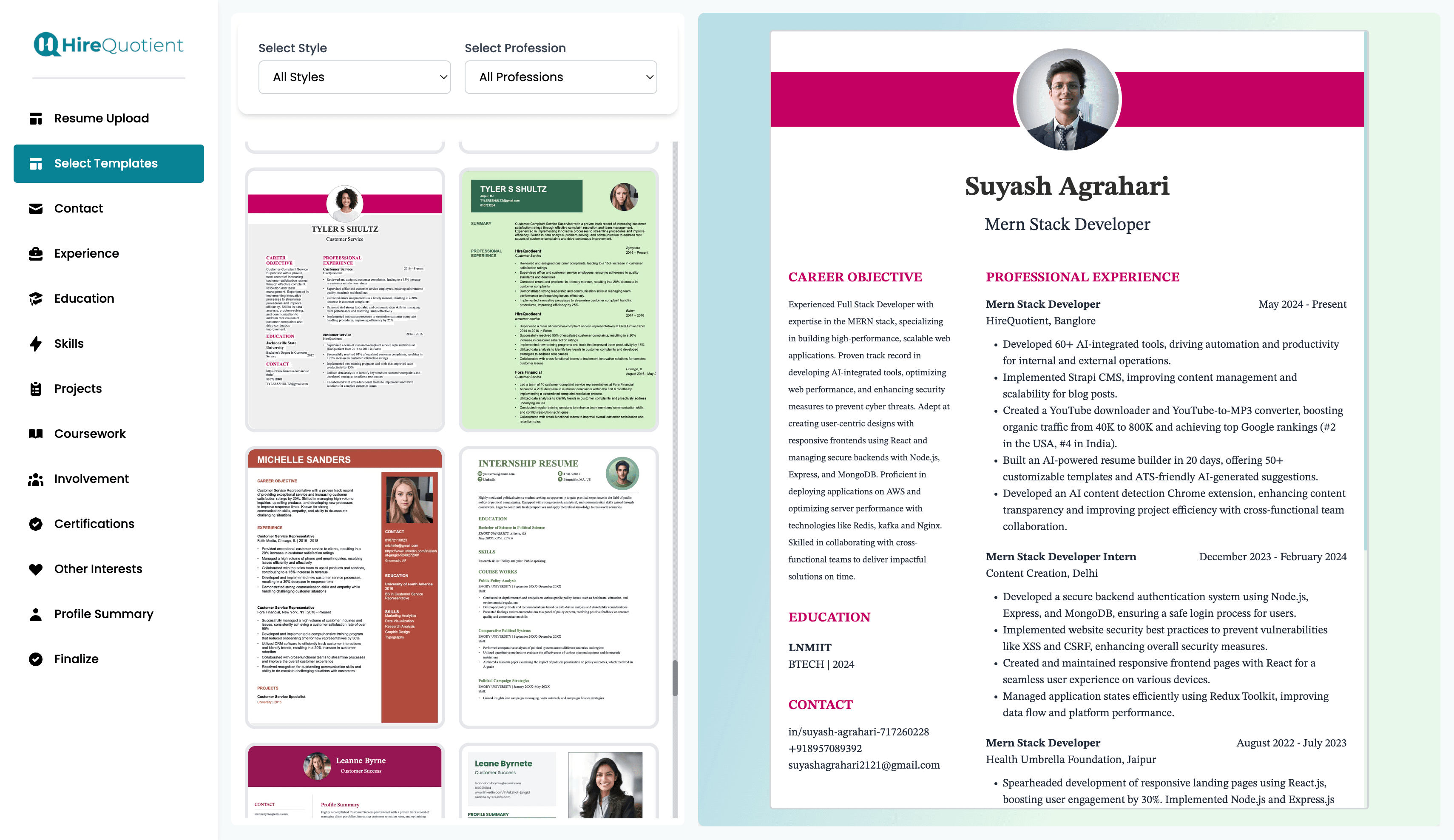 AI-powered Resume Builder